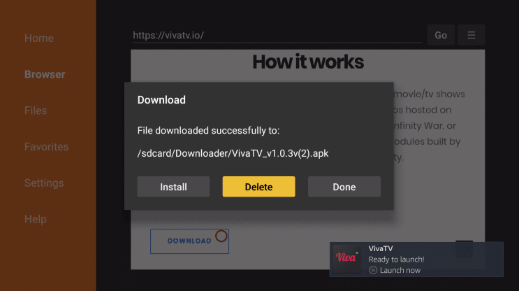 Install Viva TV APK on Firestick